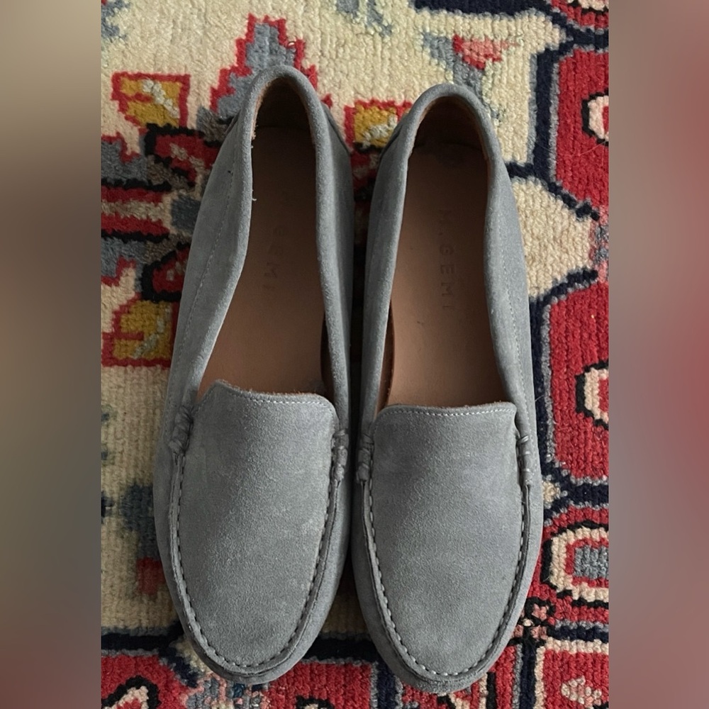 M. Gemi Gray Suede Men's Slip-Ons